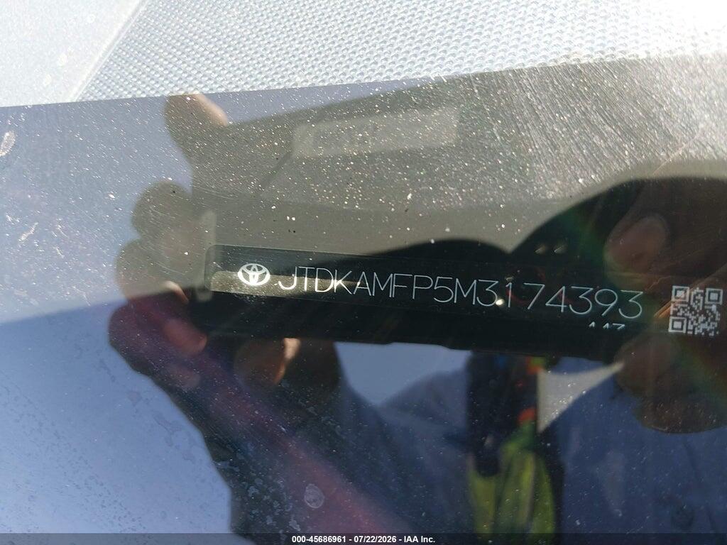 JTDKAMFP5M3174393 2021 TOYOTA PRIUS PRIME photo no. 9