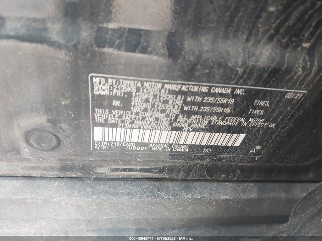 2T3N1RFVXMC200820 2021 TOYOTA RAV4 photo no. 9