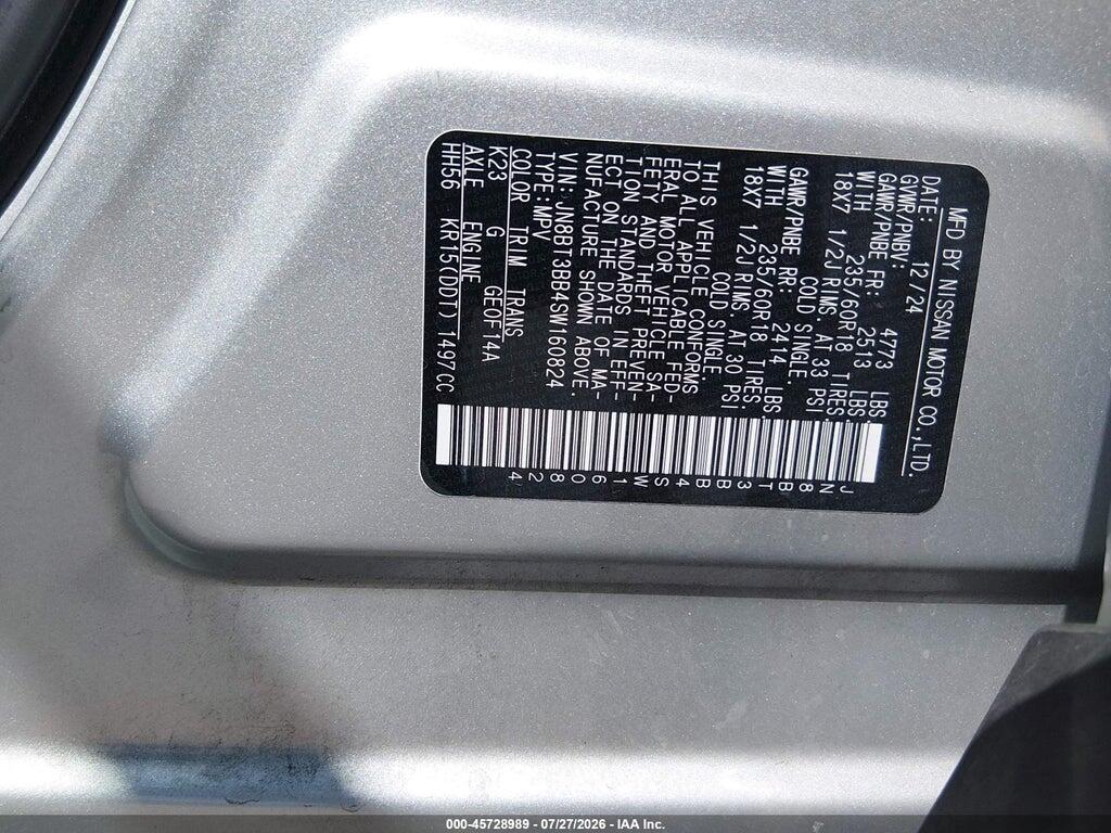 JN8BT3BB4SW160824 2025 NISSAN ROGUE photo no. 9