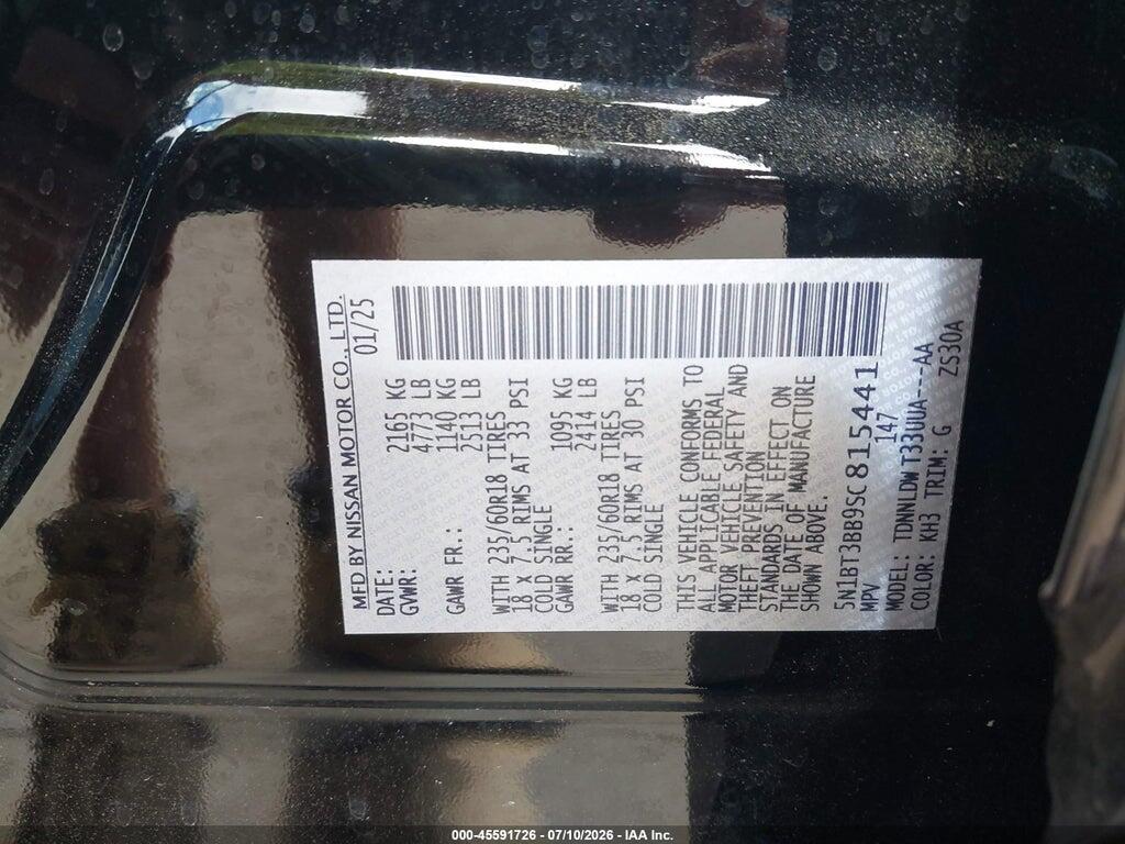 5N1BT3BB9SC815441 2025 NISSAN ROGUE photo no. 9