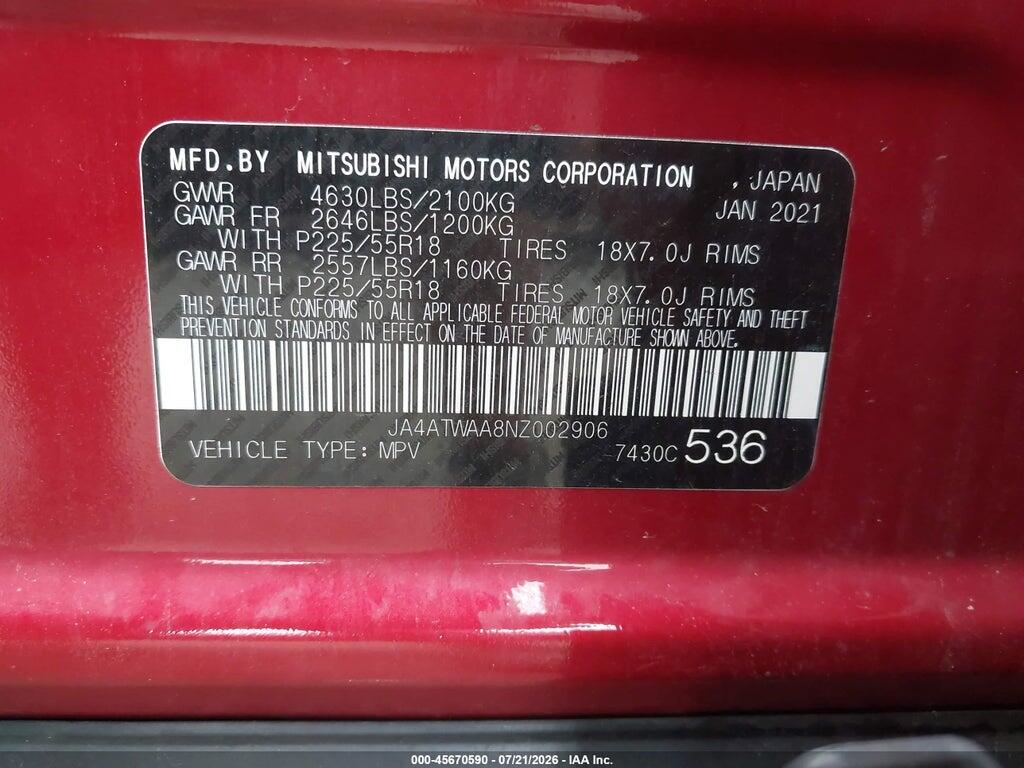 JA4ATWAA8NZ002906 2022 MITSUBISHI ECLIPSE CROSS photo no. 9