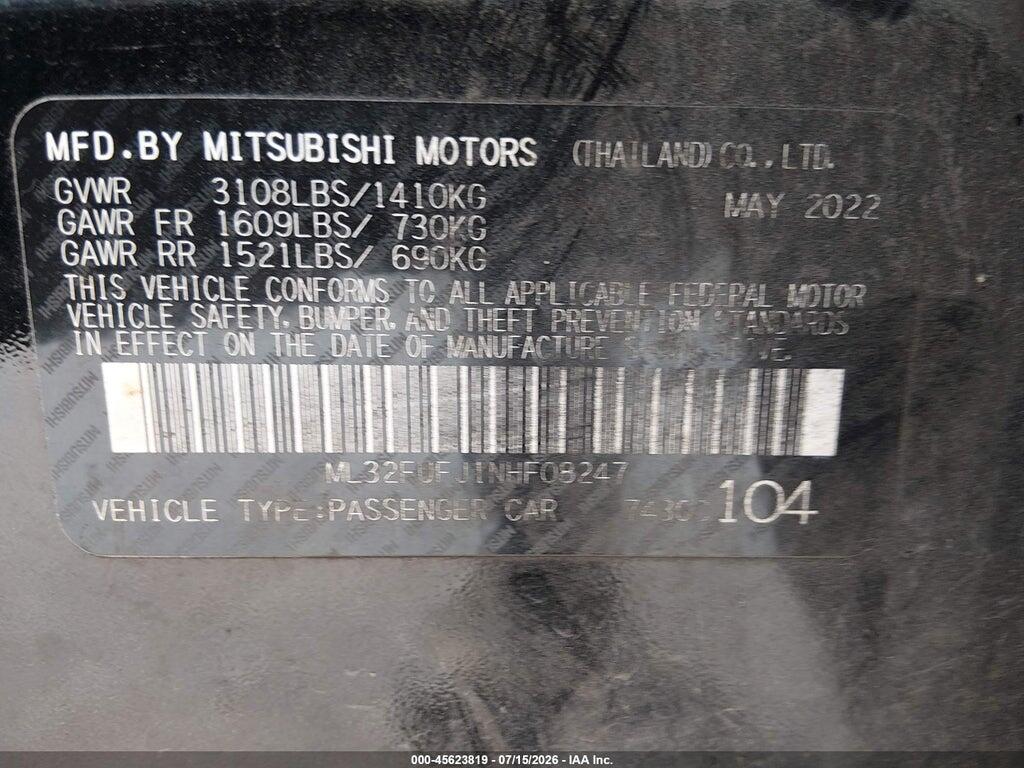 ML32FUFJ1NHF08247 2022 MITSUBISHI MIRAGE G4 photo no. 9