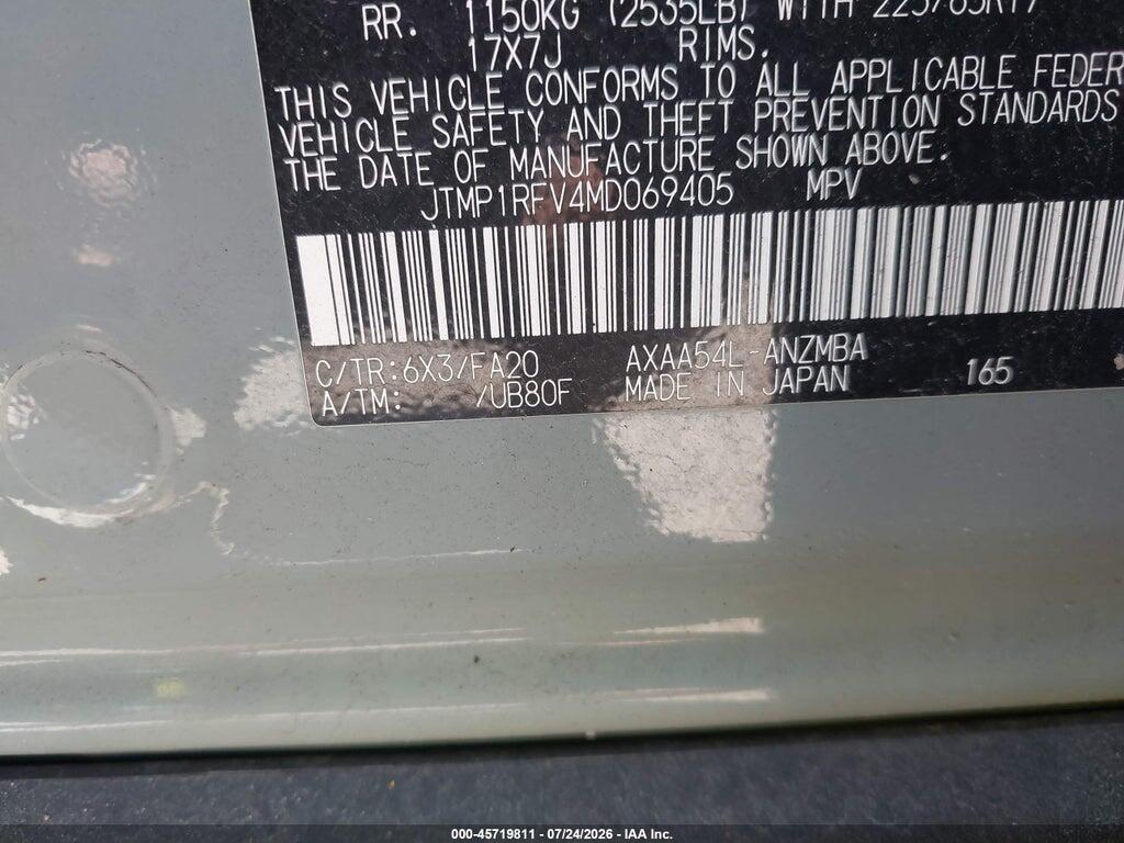 JTMP1RFV4MD069405 2021 TOYOTA RAV4 photo no. 9
