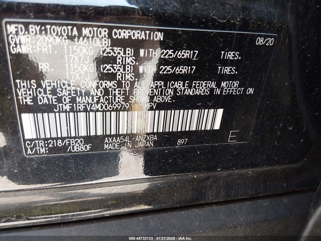 JTMF1RFV4MD069979 2021 TOYOTA RAV4 photo no. 9