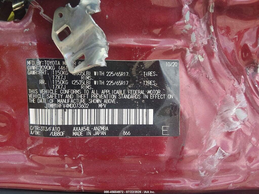 JTMP1RFV4MD073602 2021 TOYOTA RAV4 photo no. 9