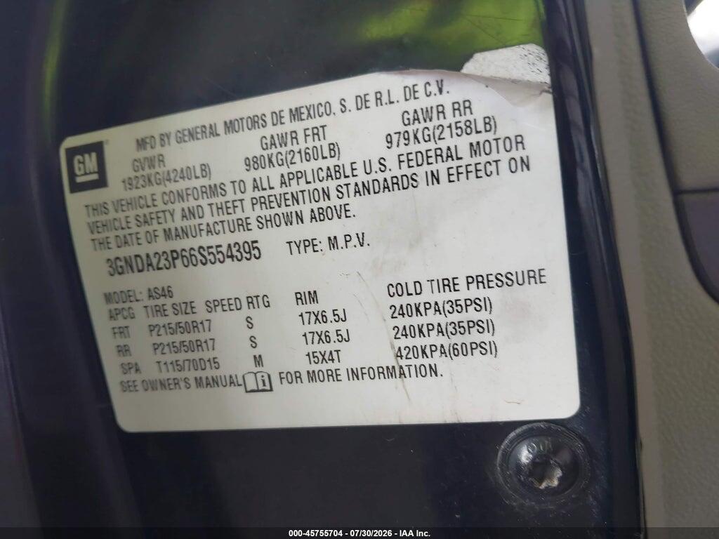 3GNDA23P66S554395 2006 CHEVROLET HHR photo no. 9