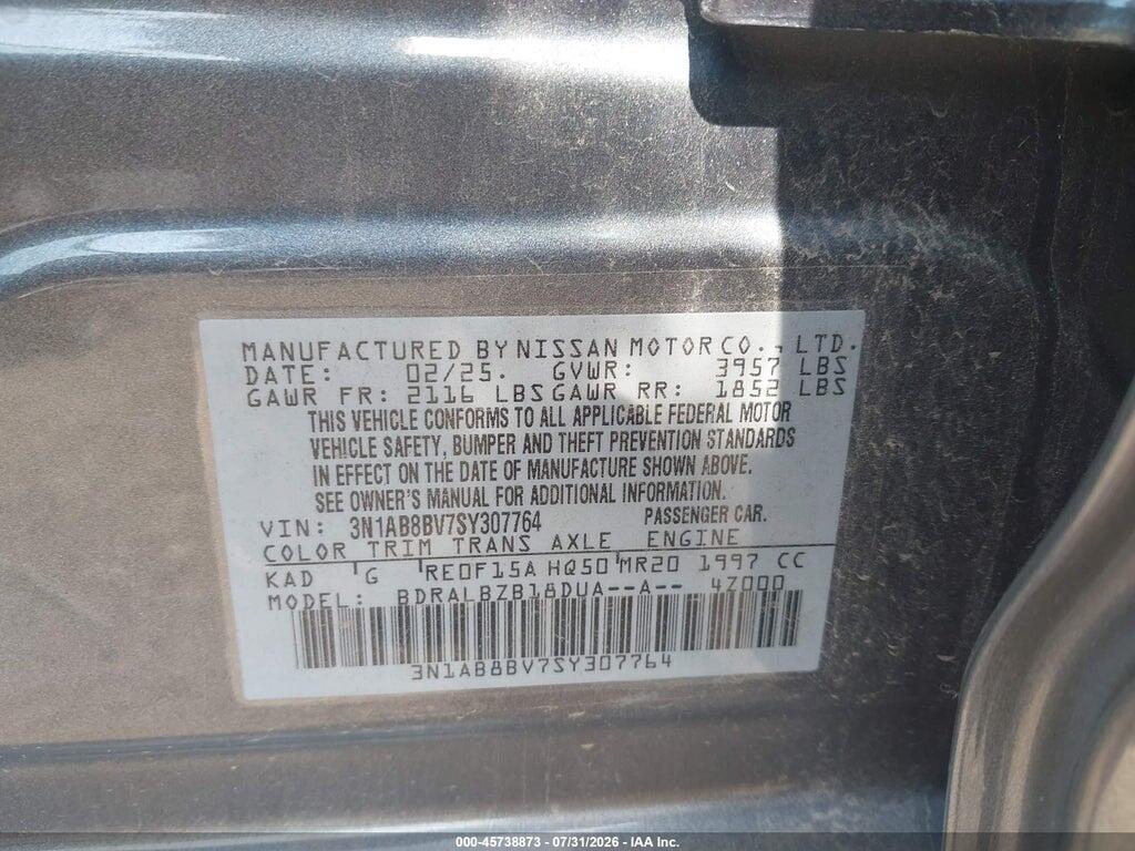 3N1AB8BV7SY307764 2025 NISSAN SENTRA photo no. 9