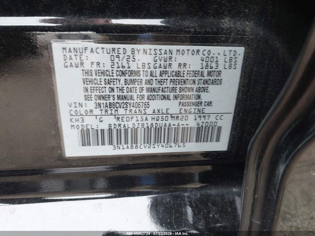 3N1AB8CV2SY406765 2025 NISSAN SENTRA photo no. 9