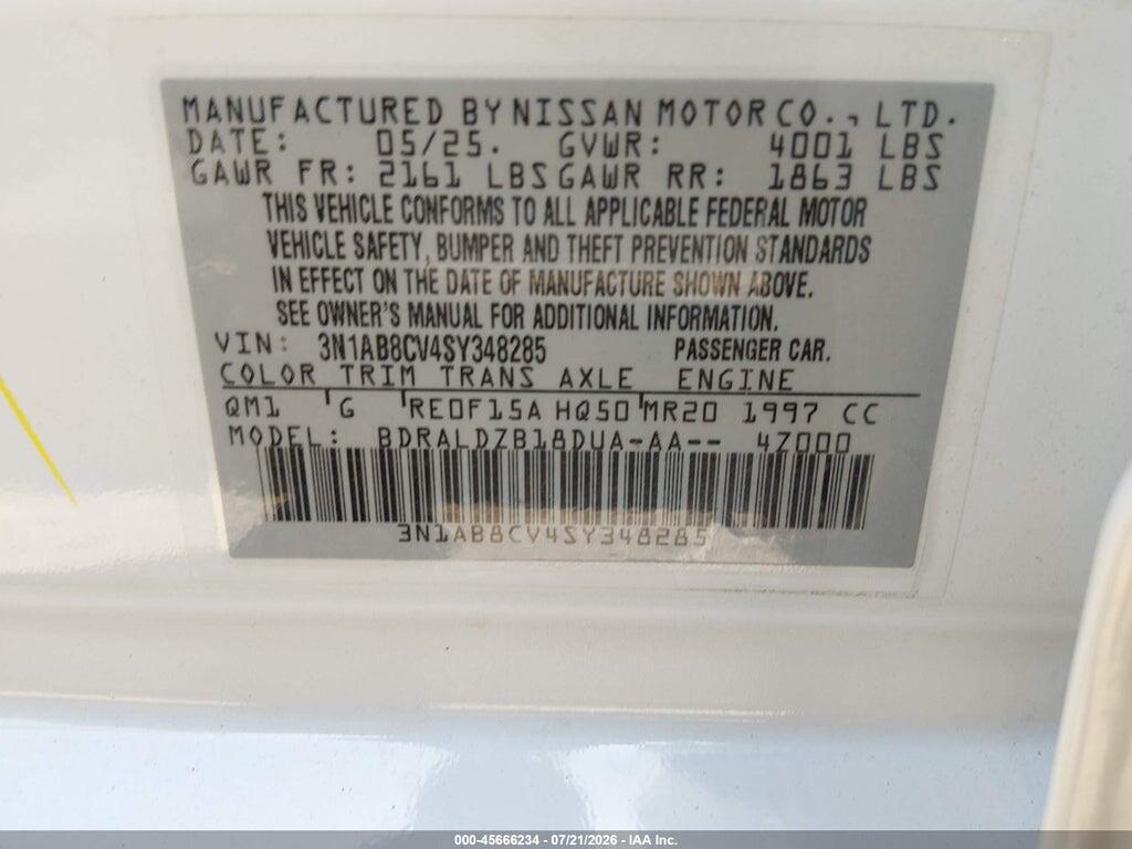 3N1AB8CV4SY348285 2025 NISSAN SENTRA photo no. 9