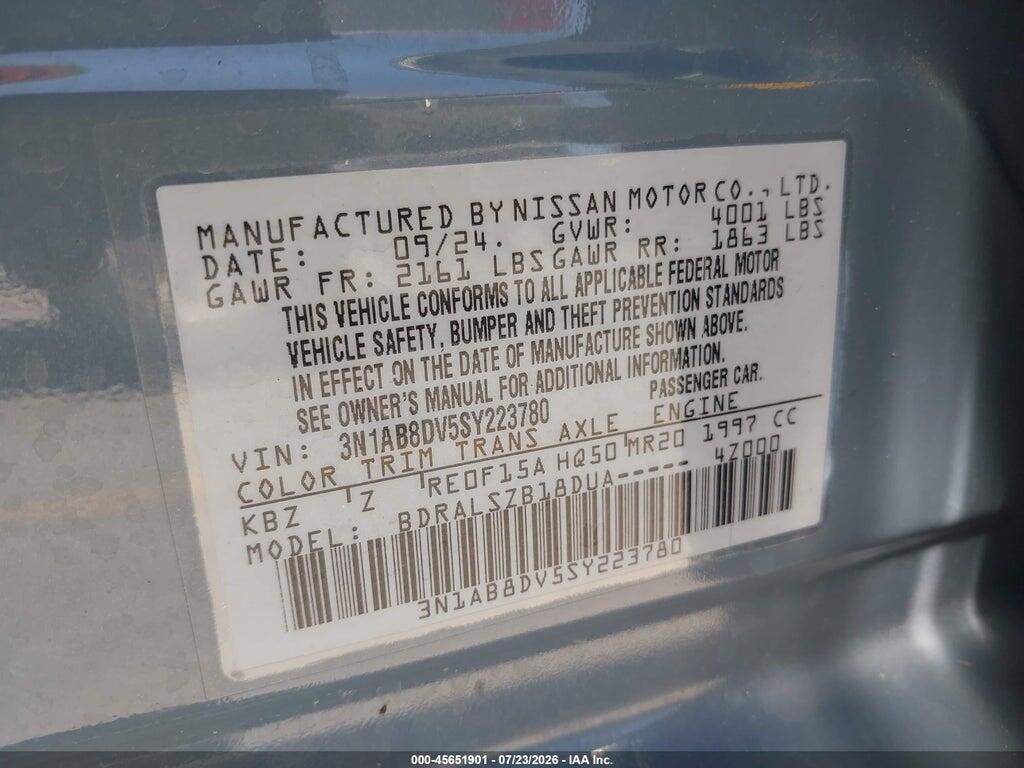 3N1AB8DV5SY223780 2025 NISSAN SENTRA photo no. 9