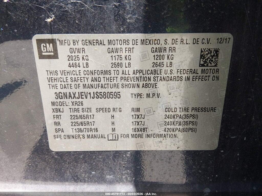 3GNAXJEV1JS580595 2018 CHEVROLET EQUINOX photo no. 9