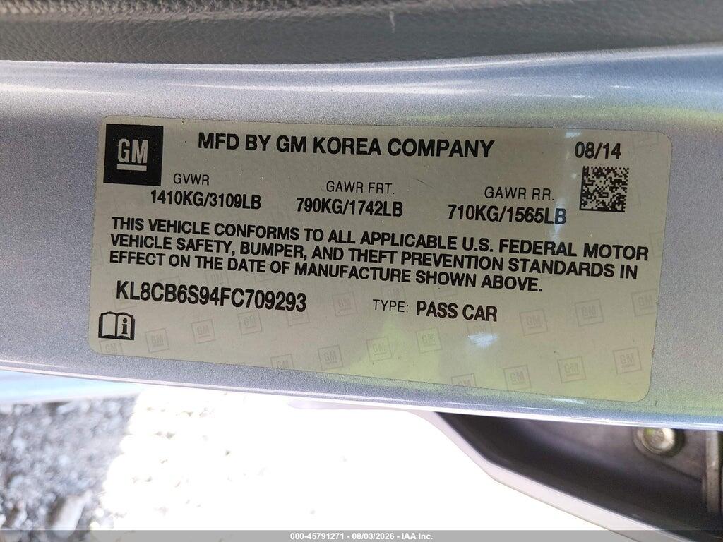 KL8CB6S94FC709293 2015 CHEVROLET SPARK photo no. 9
