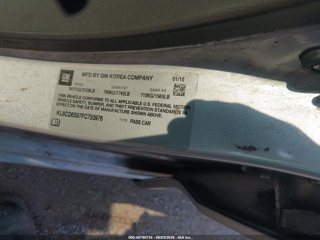 KL8CD6S97FC753976 2015 CHEVROLET SPARK photo no. 9