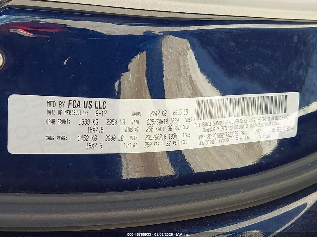2C4RC1BG2HR823335 2017 CHRYSLER PACIFICA photo no. 9