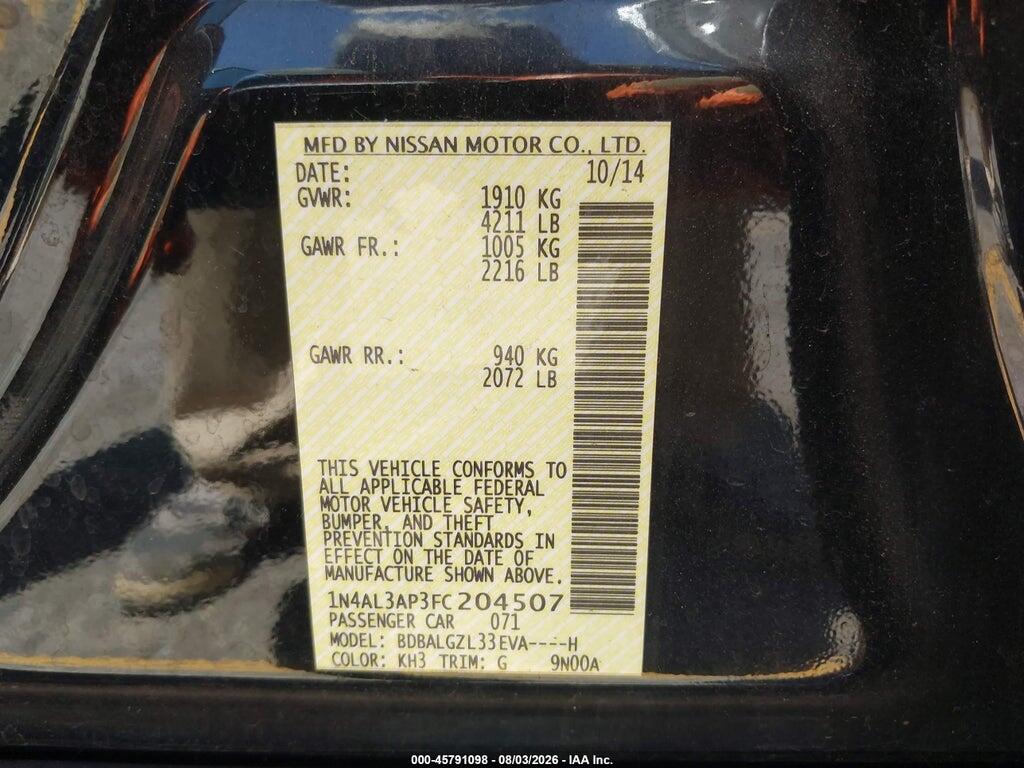 1N4AL3AP3FC204507 2015 NISSAN ALTIMA photo no. 9