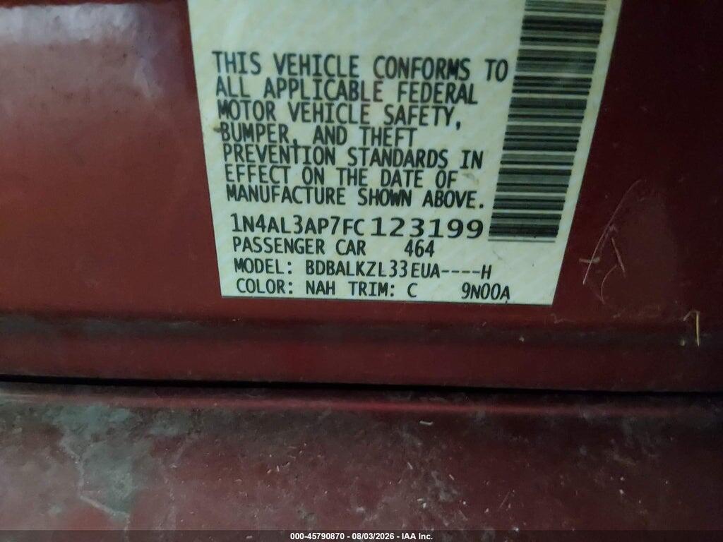 1N4AL3AP7FC123199 2015 NISSAN ALTIMA photo no. 9