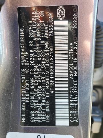4T1BF1FK8HU287190 2017 TOYOTA CAMRY photo no. 12