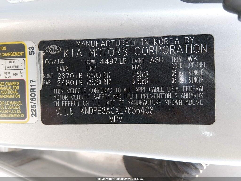 KNDPB3ACXE7656403 2014 KIA SPORTAGE photo no. 9