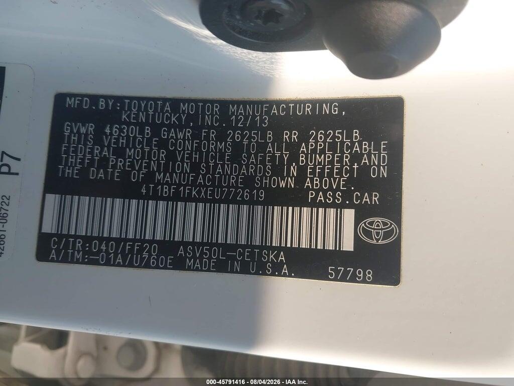 4T1BF1FKXEU772619 2014 TOYOTA CAMRY photo no. 8