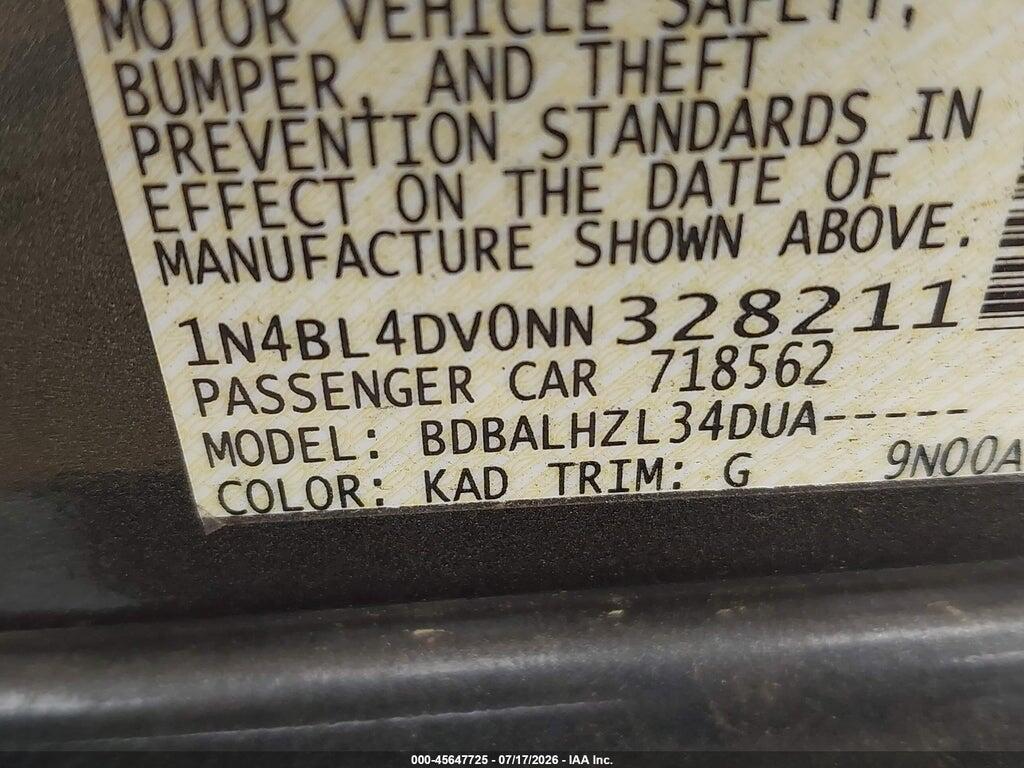 1N4BL4DV0NN328211 2022 NISSAN ALTIMA photo no. 9