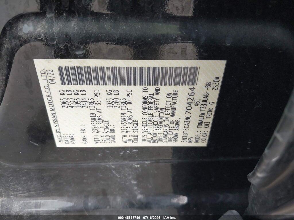 5N1BT3CA3NC704264 2022 NISSAN ROGUE photo no. 9