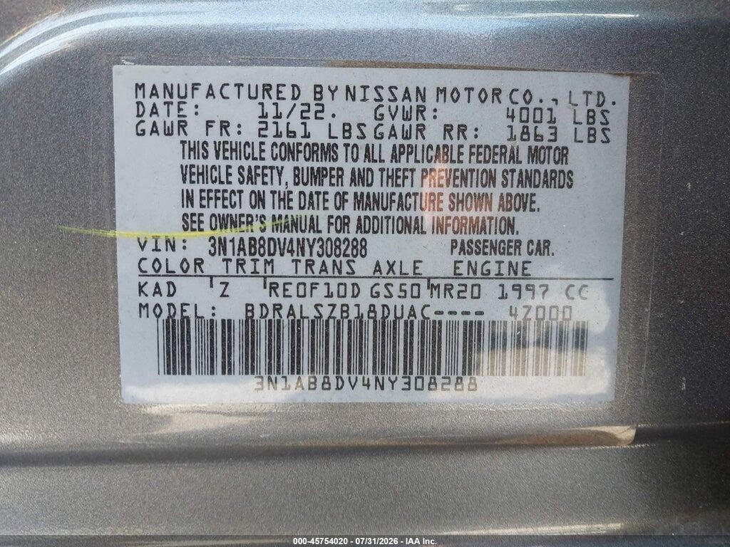 3N1AB8DV4NY308288 2022 NISSAN SENTRA photo no. 9
