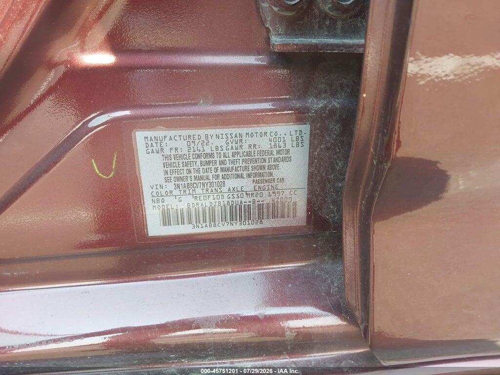 3N1AB8CV7NY301028 2022 NISSAN SENTRA photo no. 8