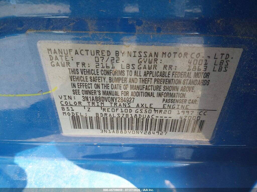 3N1AB8DV0NY284927 2022 NISSAN SENTRA photo no. 9