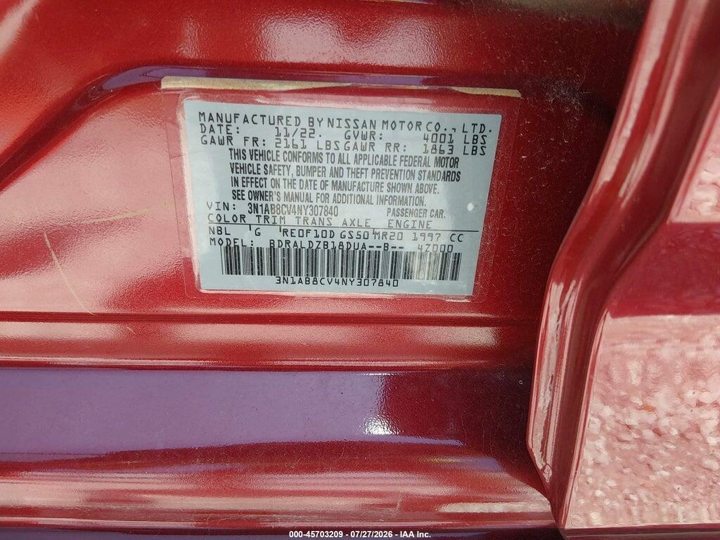 3N1AB8CV4NY307840 2022 NISSAN SENTRA photo no. 9