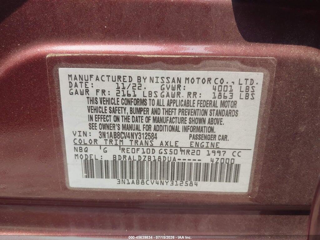3N1AB8CV4NY312584 2022 NISSAN SENTRA photo no. 9