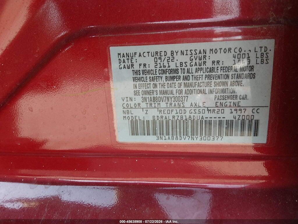 3N1AB8DV7NY300377 2022 NISSAN SENTRA photo no. 9