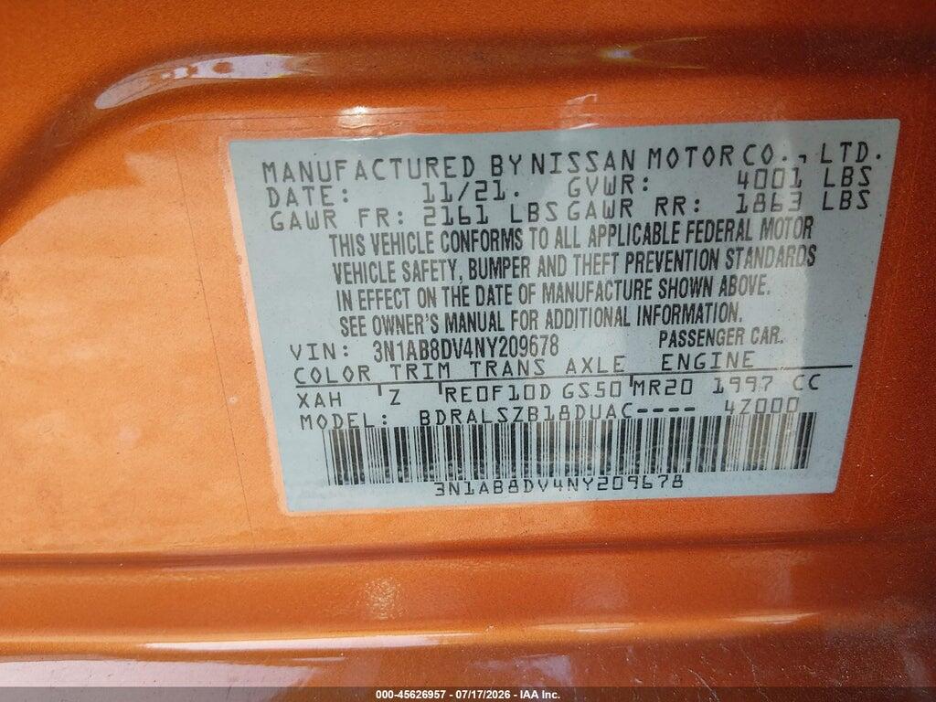 3N1AB8DV4NY209678 2022 NISSAN SENTRA photo no. 9