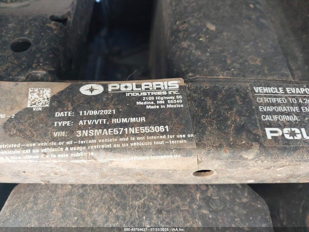 3NSMAE571NE553061 2022 POLARIS RANGER photo no. 10
