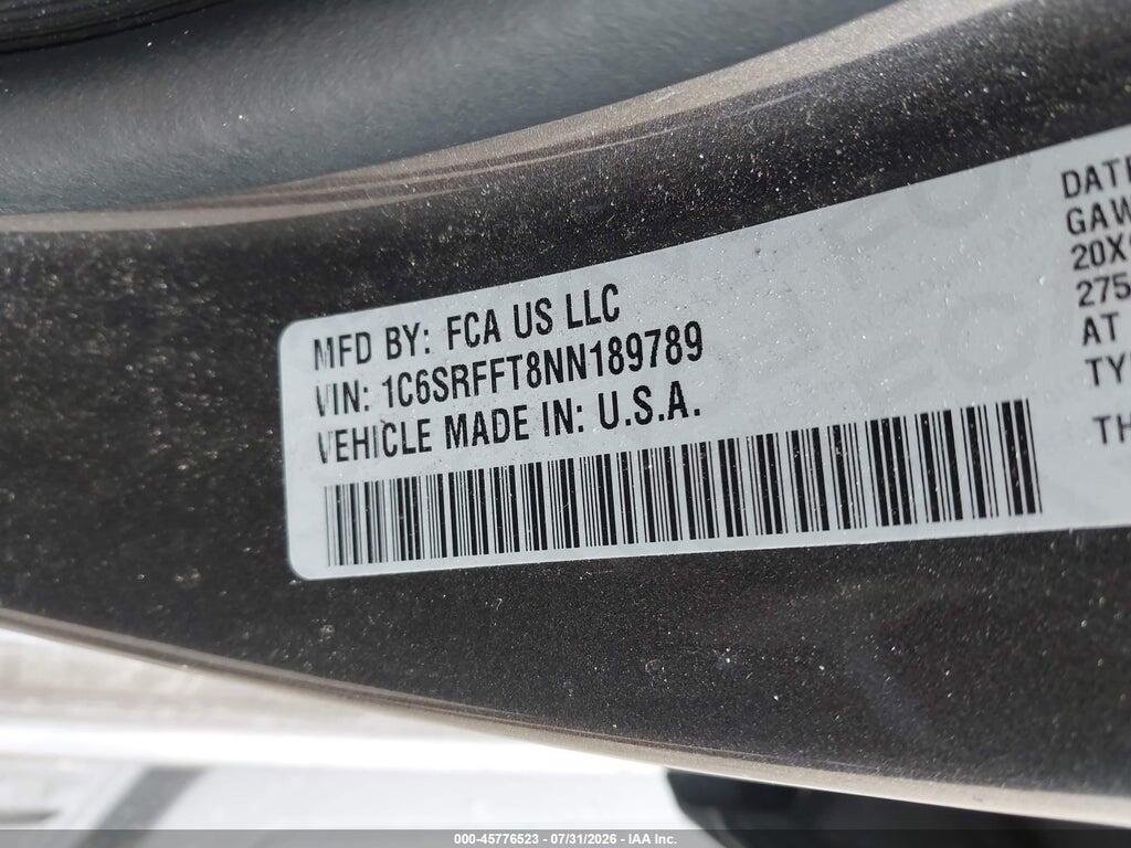 1C6SRFFT8NN189789 2022 RAM 1500 photo no. 9