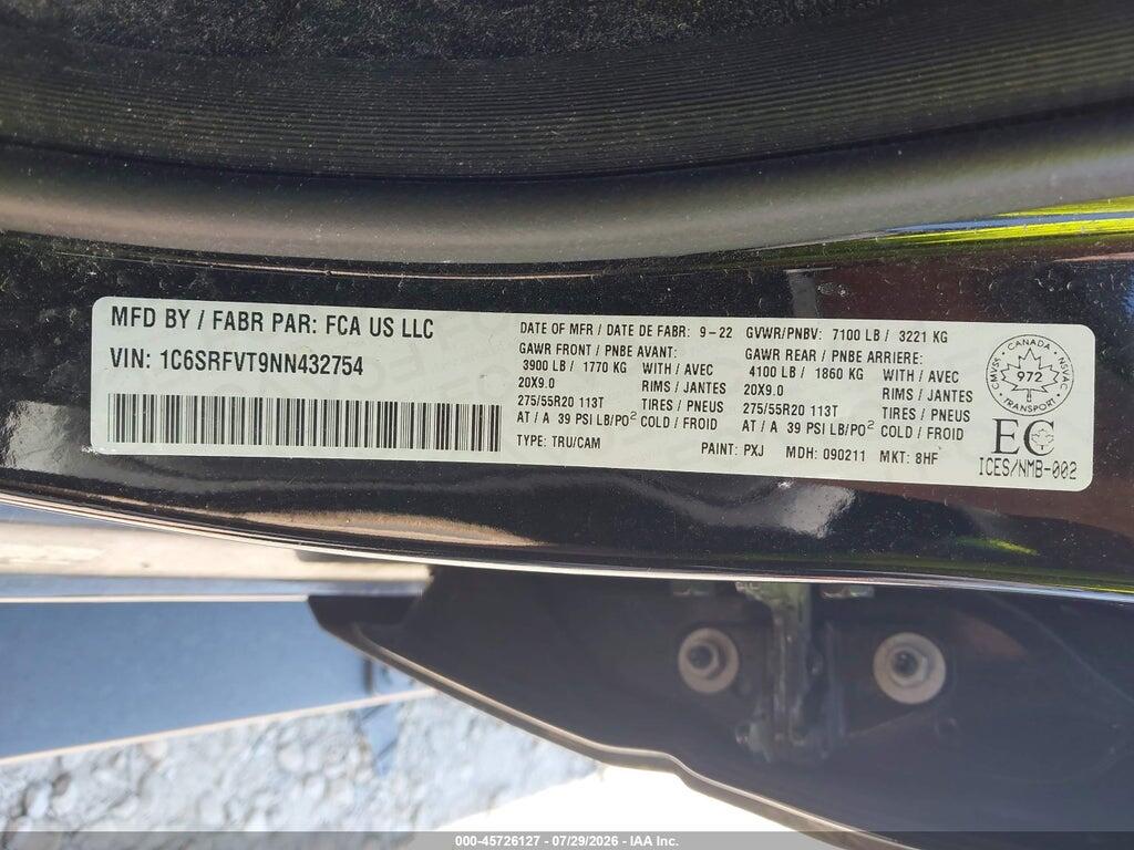 1C6SRFVT9NN432754 2022 RAM 1500 photo no. 9
