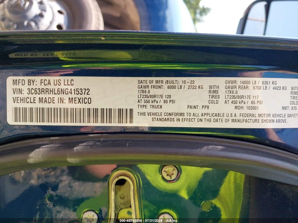 3C63RRHL6NG415372 2022 RAM 3500 photo no. 8