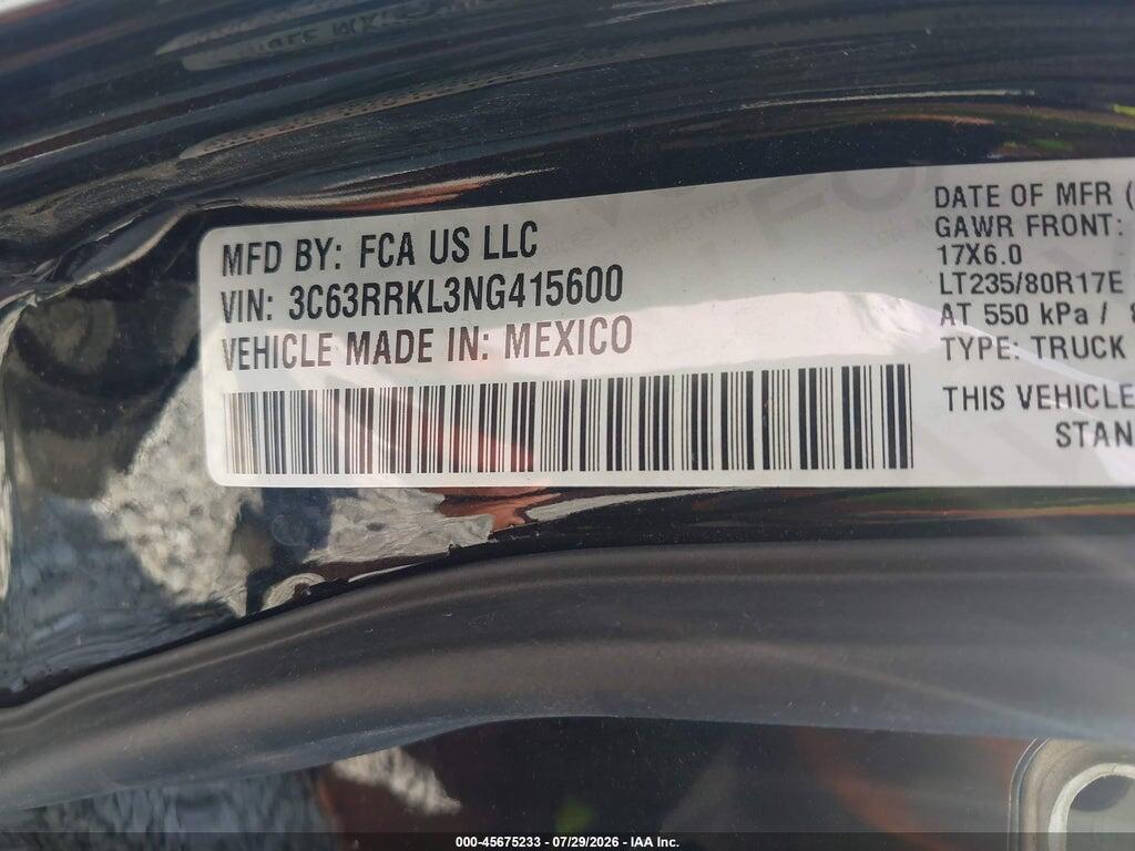 3C63RRKL3NG415600 2022 RAM 3500 photo no. 9