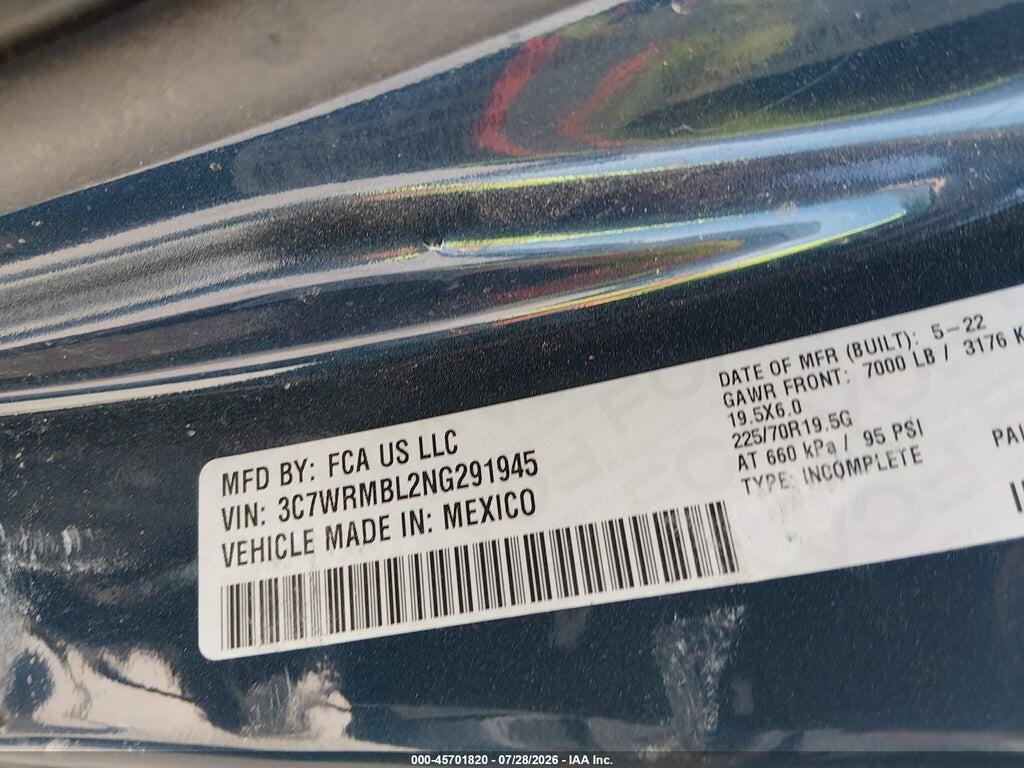 3C7WRMBL2NG291945 2022 RAM 5500 CHASSIS photo no. 9