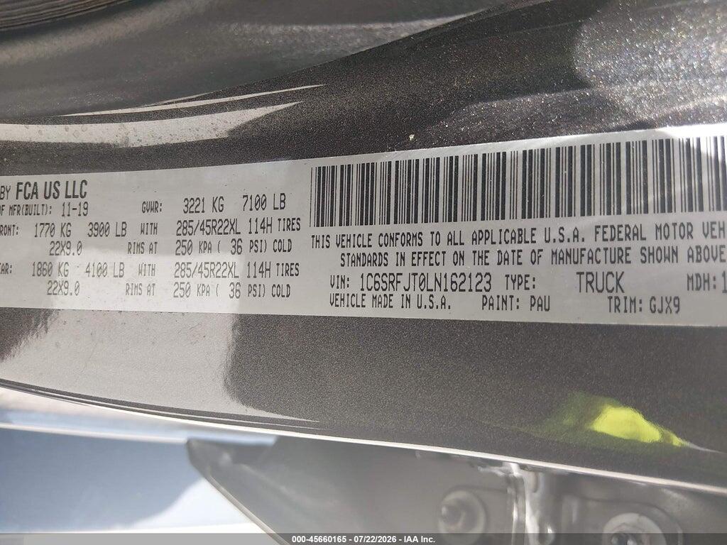 1C6SRFJT0LN162123 2020 RAM 1500 photo no. 9