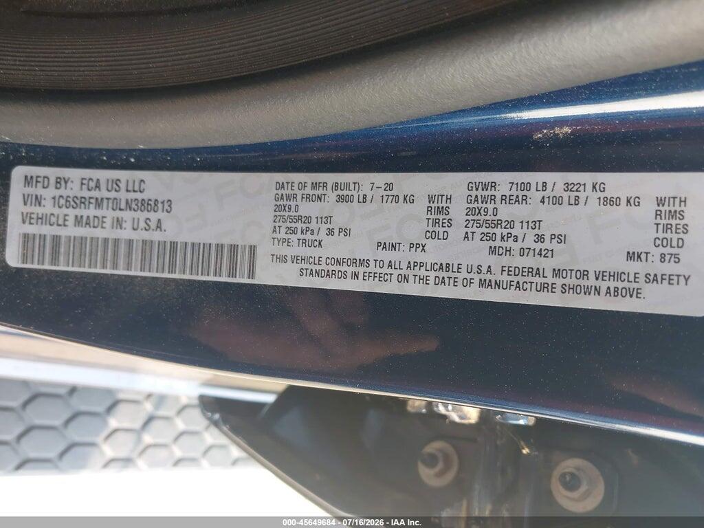 1C6SRFMT0LN386813 2020 RAM 1500 photo no. 9