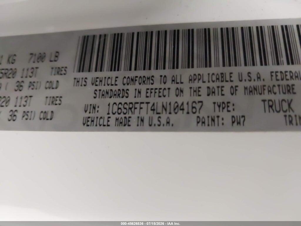 1C6SRFFT4LN104167 2020 RAM 1500 photo no. 9