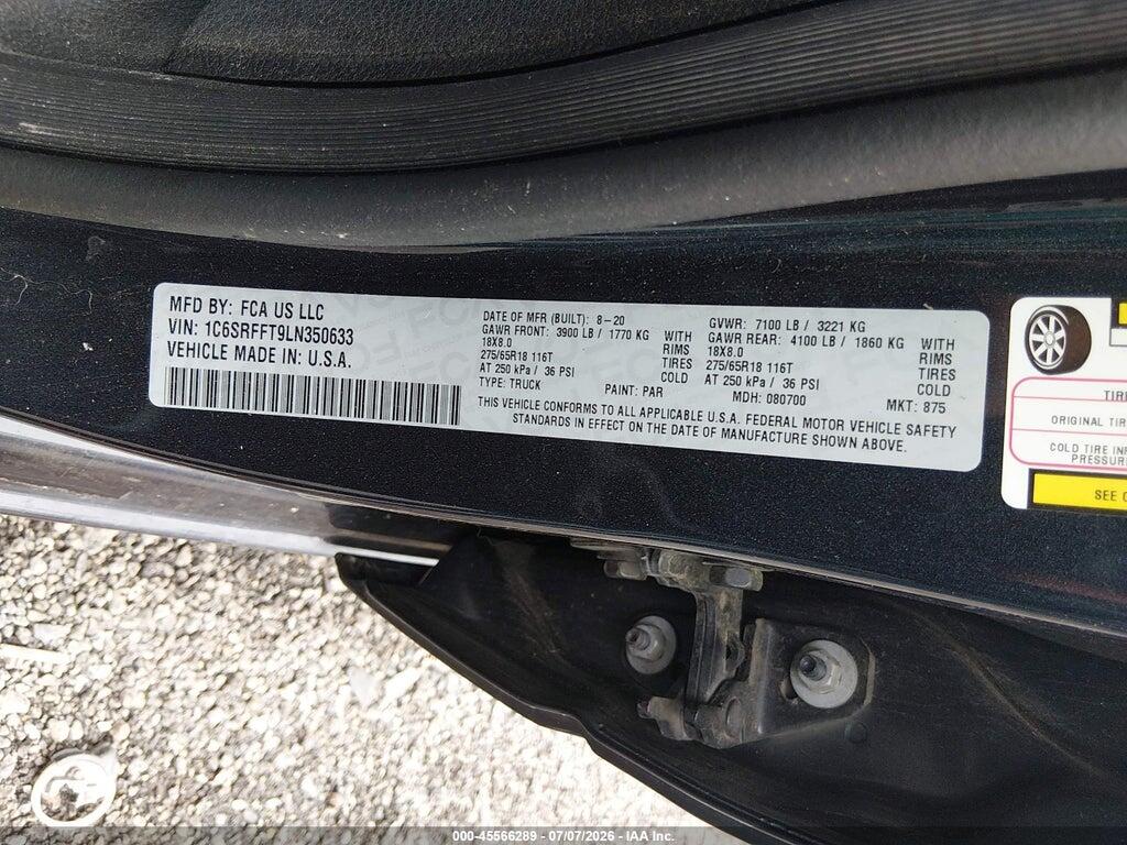 1C6SRFFT9LN350633 2020 RAM 1500 photo no. 9