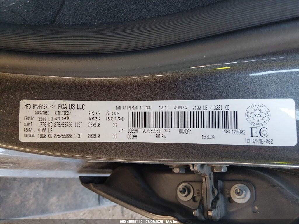 1C6SRFTT0LN259903 2020 RAM 1500 photo no. 9