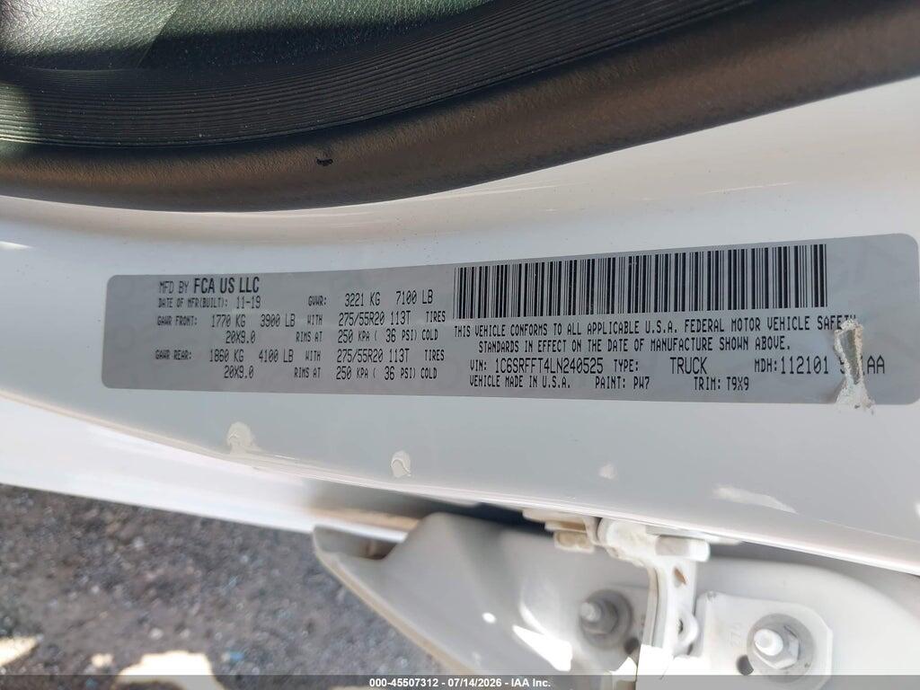 1C6SRFFT4LN240525 2020 RAM 1500 photo no. 9