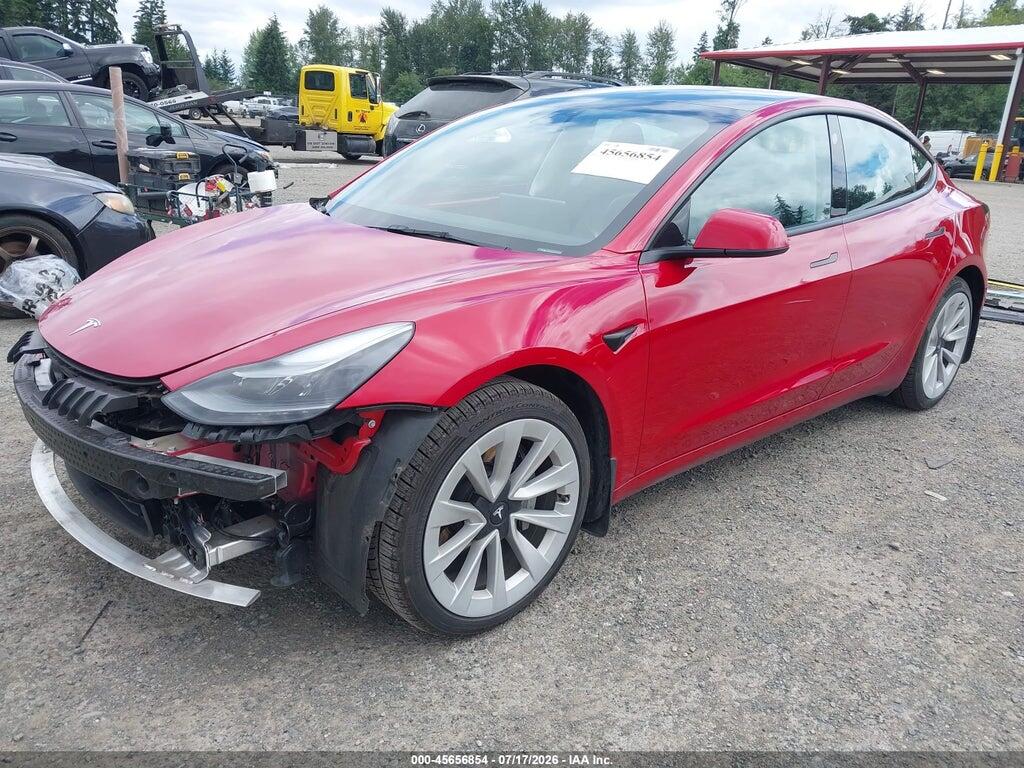 5YJ3E1EA6NF359304 2022 TESLA MODEL 3 photo no. 2