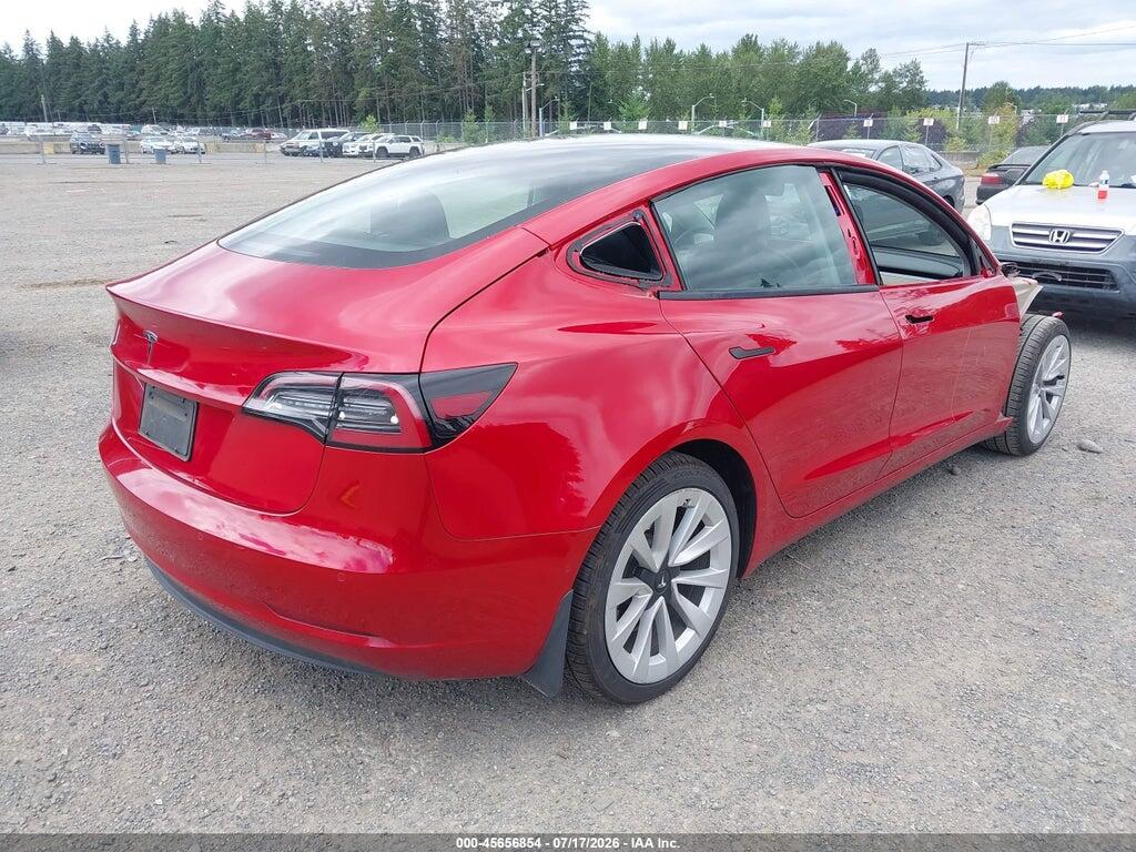 5YJ3E1EA6NF359304 2022 TESLA MODEL 3 photo no. 4