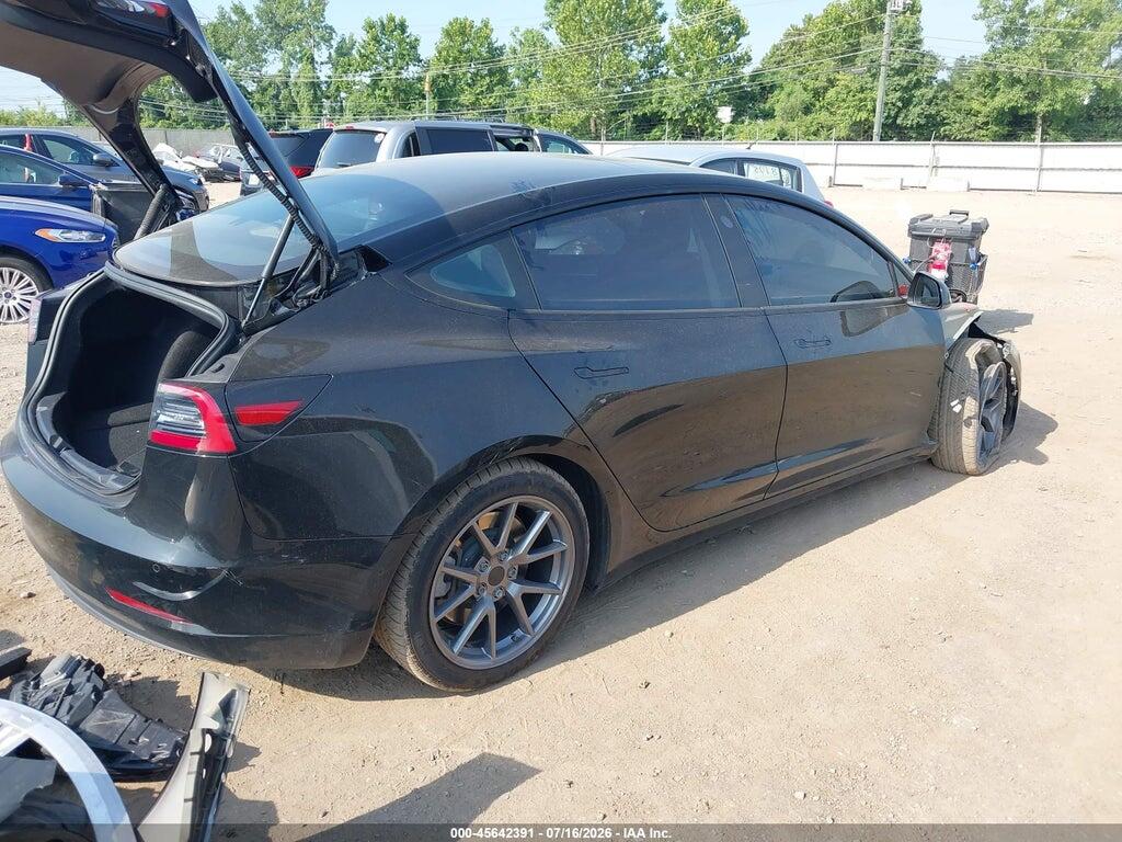 5YJ3E1EB3NF174376 2022 TESLA MODEL 3 photo no. 4