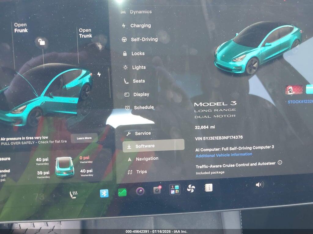 5YJ3E1EB3NF174376 2022 TESLA MODEL 3 photo no. 7