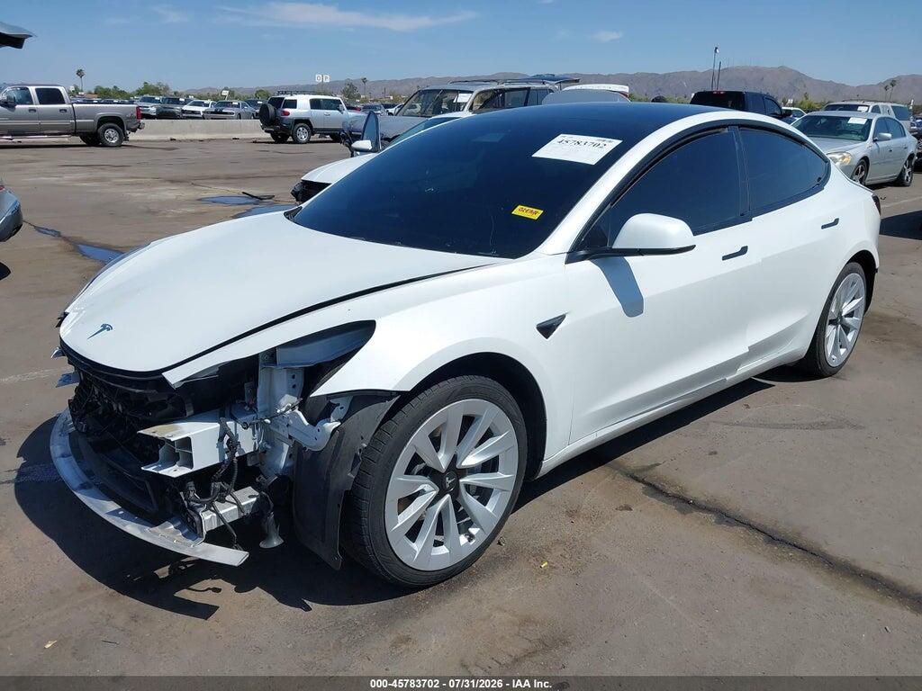 5YJ3E1EB3NF111875 2022 TESLA MODEL 3 photo no. 2