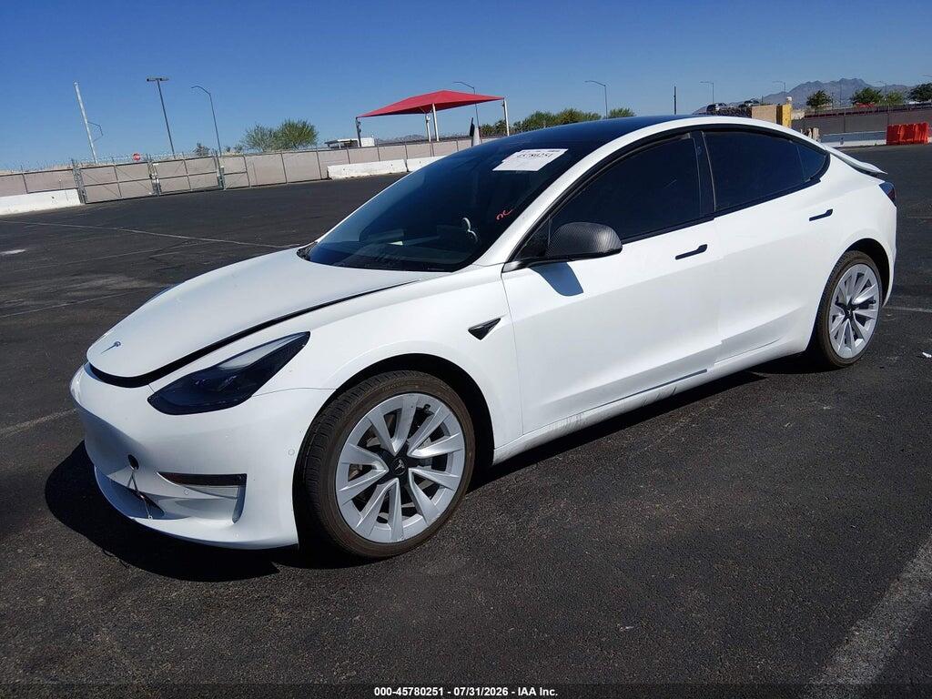 5YJ3E1EB0NF327506 2022 TESLA MODEL 3 photo no. 2